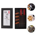 thumbnail image 4 of Shisuyan 1 Set Japanese Style Wooden Chopsticks With Rests Cutlery Present Box For Home Travel Restaurant And Hotel Use, 4 of 9