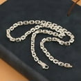 thumbnail image 2 of HOOUN Real 925 Sterling Silver Men Women Glossy Square Box Wide O Link Chain Necklace -25.6'', 2 of 6