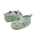 thumbnail image 6 of nvzhuang Baby Girl Dress Shoes Bowknot Mary Jane Flats Quilted Crib Shoes with Non-Slip Rubber Sole, 6 of 9