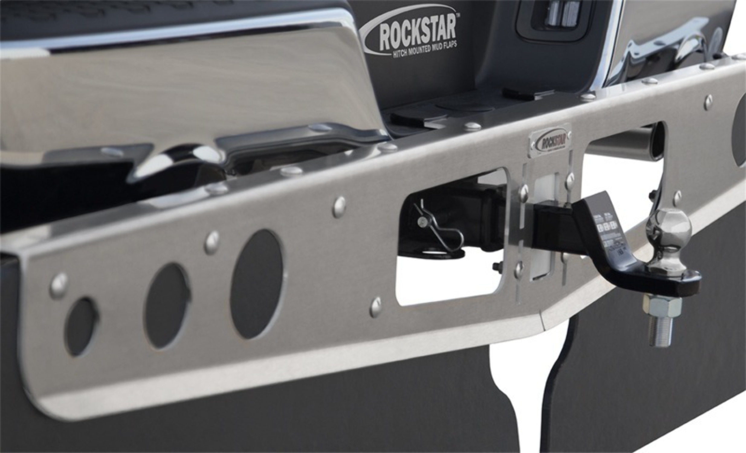 Access Rockstar Hitch Ford Make F - 150 2X Smooth Mill Finish Mounted Mud Flaps Fits select: 2004-2009 FORD F150, 2013-2014 FORD F150 SUPER CAB - image 3 of 10