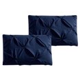 thumbnail image 2 of Navy Oxford Double Needle Luxury Soft Pinch Pleated Comforter Set, 2 of 2