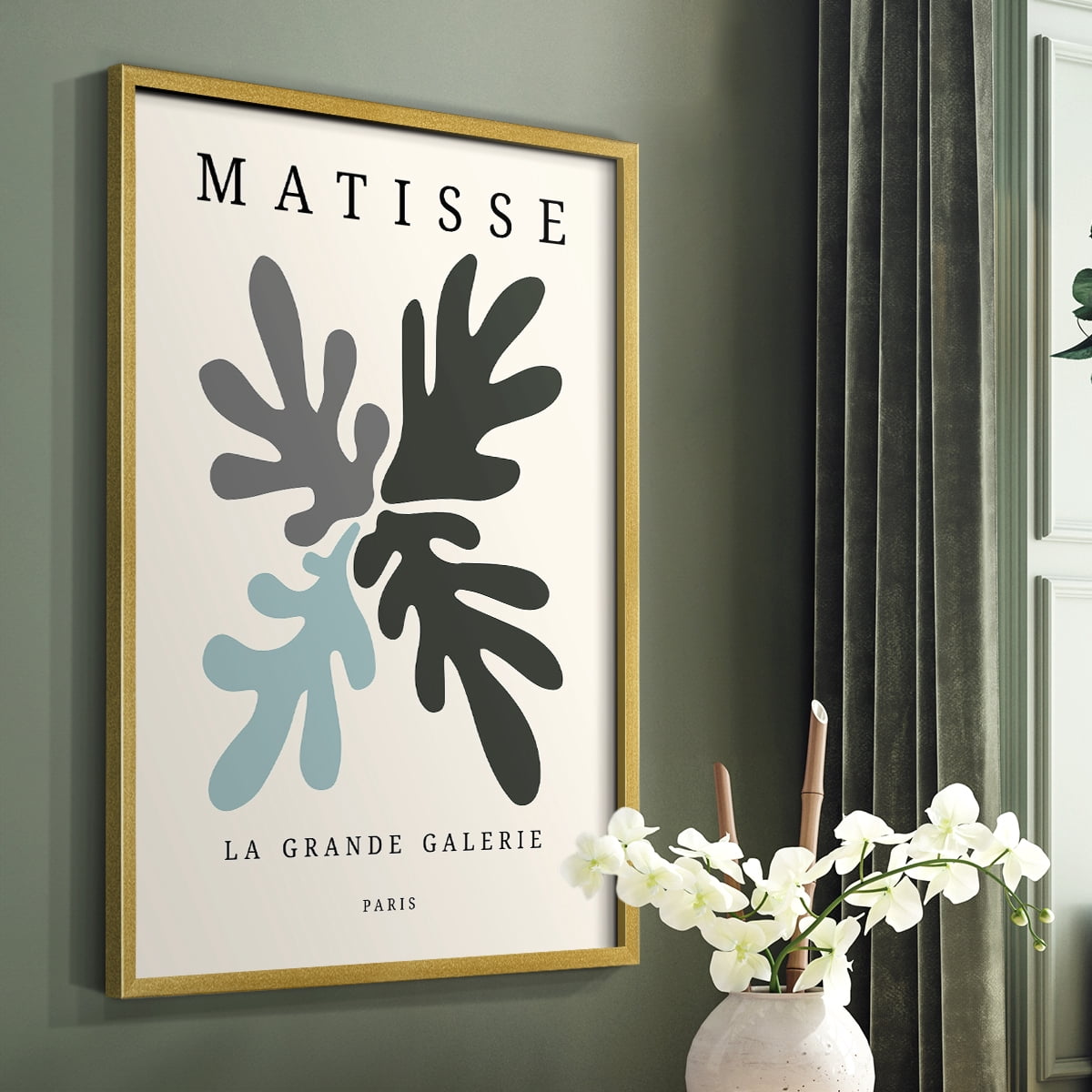 Matisse CCCLXXXIII in Gold Solid Wood 22 x 28 Framed Print