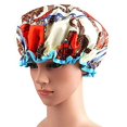 thumbnail image 3 of Shower Caps, 4 PACK Extra Large Bath Caps Perfect for all Hair Lengths and Thicknesses - Waterproof - Double Layer, 3 of 8