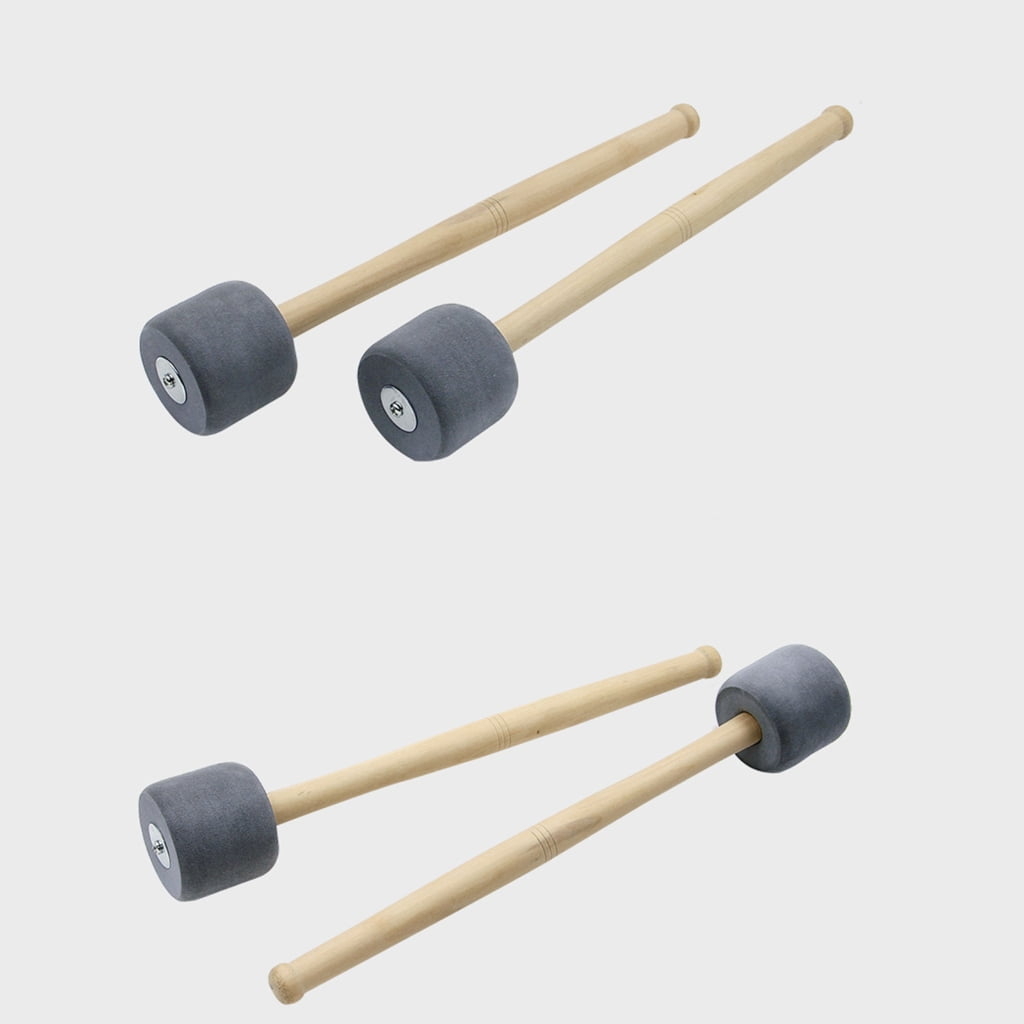 WINDLAND 4Pcs Drum Mallet Stick Foam Percussion Instrument Drumstick Mallets Wood Handle Timpani Big Hammer for Band Snare Drums