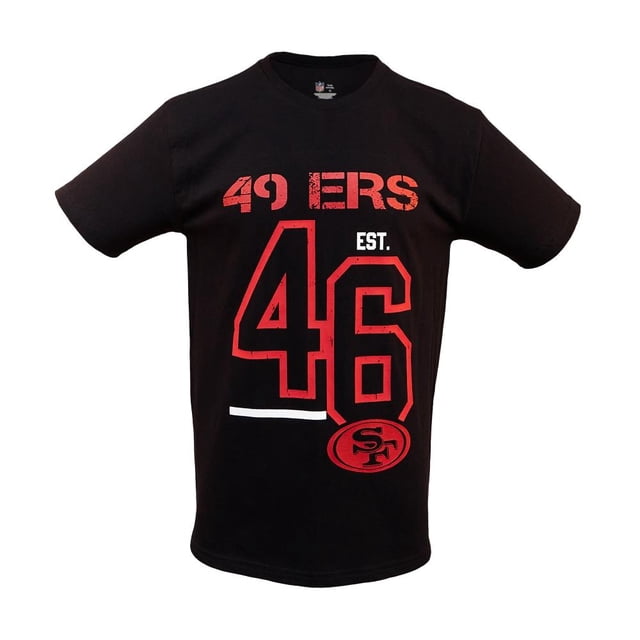 Playera NFL Talla G de Manga Corta San Francisco 49ERS Negro para Hombre