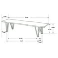thumbnail image 6 of Neve Grey Sheesham Live Edge Wood Dining Bench Hairpin Legs, 6 of 6