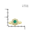 thumbnail image 4 of JewelersClub Emerald Ring Birthstone Jewelry – 0.45 Carat Emerald 14K Gold Plated Silver Ring Jewelry with White Diamond Accent – Gemstone Rings with Hypoallergenic 14K Gold Plated Silver Band, 4 of 4