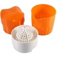thumbnail image 2 of Citrus Juicer Hand Press Portable Orange (Orange and White), 2 of 10