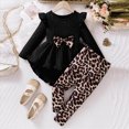 thumbnail image 2 of Wamejoo Girls Clothes Girls Outfits Ruffle Bowknot Sweatshirt Tops and Sweatpants 2 Piece Fall Winter Clothes Set, 2 of 6