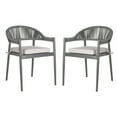 thumbnail image 3 of SAFAVIEH Greer Stackable Outdoor Patio Rope Chair, Grey, Set of 2, 3 of 7
