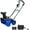 Blue, variant on Senfot 2X20v Electric Snow Blower Cordless - Brushless Motor Snow Thrower, Long-Range 180° Rotating Chute, Safe Operation and User-Friendly Design, for Walkways and Driveways Orange