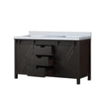 thumbnail image 3 of Marsyas 60 in W x 22 in D Brown Double Bath Vanity and Cultured Marble Countertop, 3 of 6