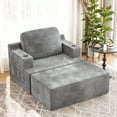 thumbnail image 2 of Homall Oversized Boneless Sofa Chair Deep Seat Sleeper Sofa Chaise Lounge Chair Indoor for living room,Gray, 2 of 8