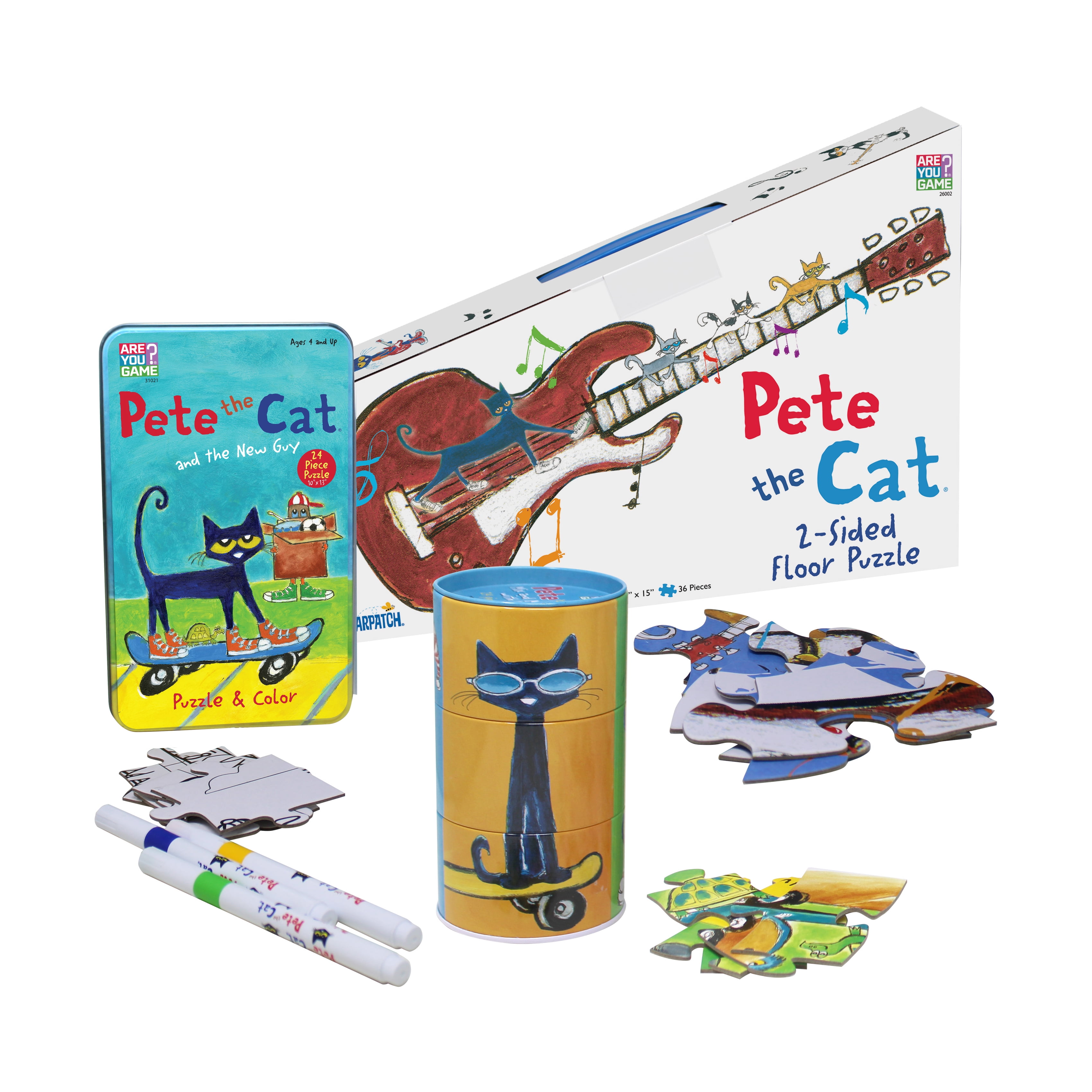 AreYouGame.com Pete the Cat - Groovy, Dude! Activity Puzzle Pack: 84 Pcs