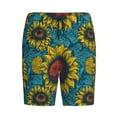 thumbnail image 4 of Wukai Sunflowers Men’s Short Pajama Pants With Pockets Soft Sleep Pj Shorts for Men-3X-Large, 4 of 6