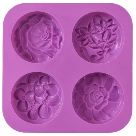 

Flower Silicone Soap Molds Soap Mold Muffin Pudding Jelly and Cheesecake(1Pcs)