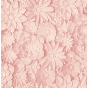 FINE DECOR WALLCOVERINGS Fine Decor Dacre Pink Floral Unpasted Paper Wallpaper, 20.5-in by 33-ft, 56.4 sq. ft.