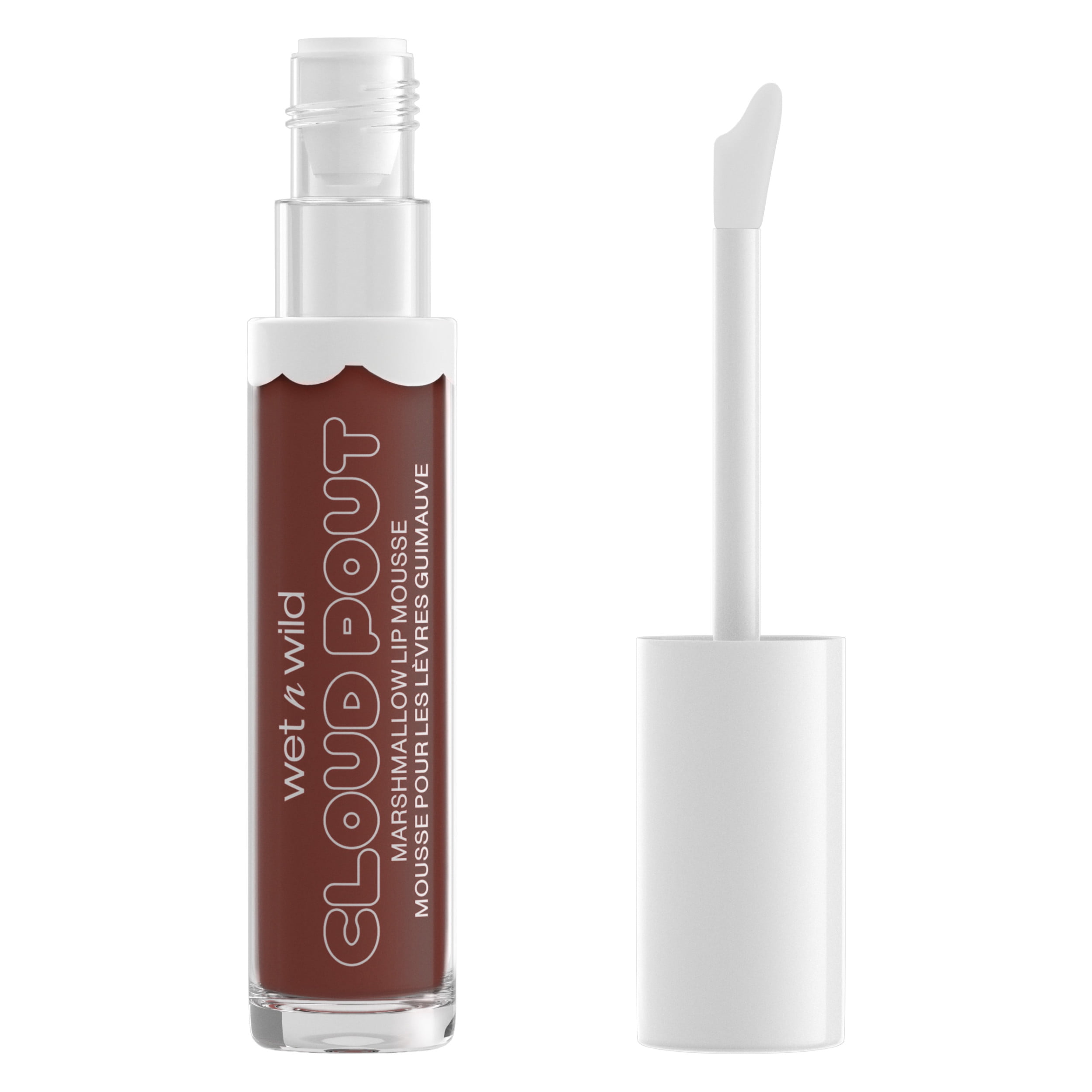 wet n wild Cloud Pout Lightweight Gloss Lipstick with Polybutene, Vitamin E, Love You Smore, Full Size