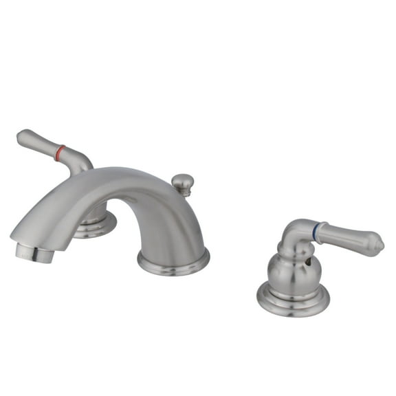 Kingston Brass Magellan Two Handle 4" to 8" Mini Widespread Lavatory Faucet with Retail Pop-up
