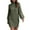 Army Green #1, variant on Womens Dresses, Women Sweater Dress Long Sleeve Crew Neck Dress Knee-Length Dress Leisure White S