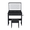 Black- Style A, variant on UHOMEPRO Vanity Set with Mirror, Lighted Makeup Vanity Desk with 5 Drawers, Storage Shelves, Hair Dryer Rack, and Cushioned Stool, Modern Makeup Desk Dressing Table for Girls Bedroom, White
