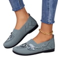 thumbnail image 3 of Domzle Womens Butterfly Embroidered Loafers 2026 Orthopedic Shoes Slip on Walking Shoes Breathable Mesh Casual Loafers Lightweight Slip-on Sneakers Green 40, 3 of 9
