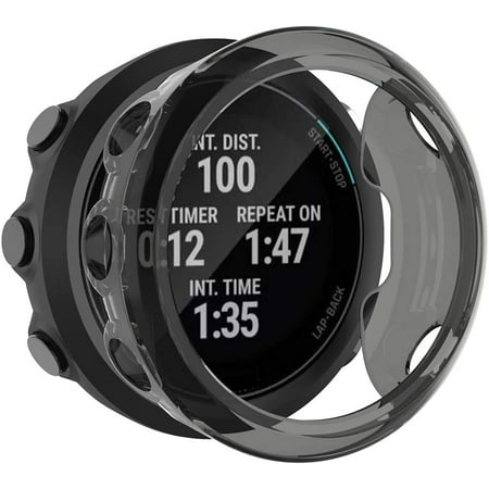 Compatible with Garmin Forerunner 45/ Swim 2 Case, Replacement Screen Protector Case Cover Plating Process TPU