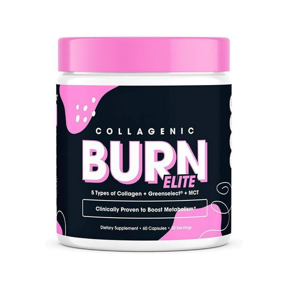 2PACKS 1-3X Collagenic Burn Elite, Collagen -Peptides Infused Thermogenic Fat Burner