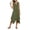 Army Green, variant on Gealkoca Women's Swimsuit Coverup Casual Sleeveless V Neck Beach Long Dress Summer Solid Color Irregular Hem Loose Mid Dress