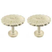 Urbanest Medallion Curtain Holdback – Elegant Drapery Tieback, Farmhouse Drapery Hardware for Stylish Window Treatments, 2 Pieces, Gilded French White