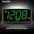 thumbnail image 7 of Sharp Alarm Clock with Night Light - Easy to See Large Numbers, Loud Beep Alarm, Green LED Display, 7 of 7
