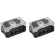 thumbnail image 1 of 4Way Power Distribution Block 0/2/4 AWG Gauge in 4/8/10 Gauge Out Car Audio Connecting for Audio Sp, 1 of 5