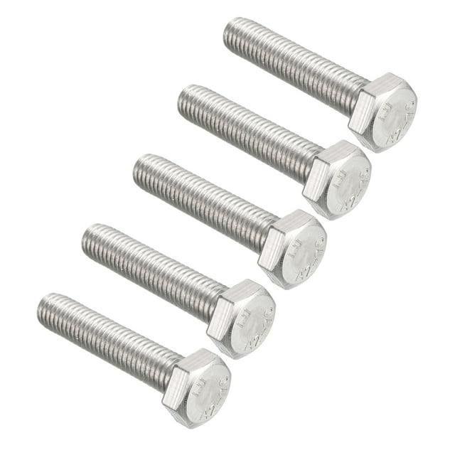 Tornillos de cabeza hexagonal M8 de 40mm en acero inoxidable 304, 5 piezas