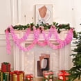 thumbnail image 5 of 20ft/6m Pink Christmas Tinsel Garland Iridescent Metallic Twisted Hanging Garland with Star for Chistmas Tree Fireplace Home Decoration 20ft Pink, 5 of 7