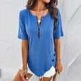 thumbnail image 2 of Basic Fitted Tees Plus Size Blouses for Women V Neck Short Sleeve Shirts for Women Plus Size Clearance Deals, 2 of 6