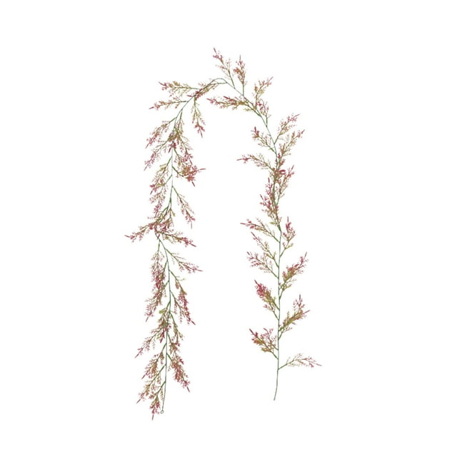 SDNall One on One, Green Leaves Decor, One Point Eight Meters Rattan Plastic Soft Rubber Pines Needle Green Leaves Decorative Strip Pines Cedar Rattan
