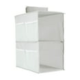 thumbnail image 1 of Organizador colgante de armario de 2 estantes, estantes de almacenamiento colgantes, estantes colgantes plegables para armario con cintas mágicas, gris, 1 of 5