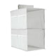 thumbnail image 1 of Organizador colgante de armario de 2 estantes, estantes de almacenamiento colgantes, estantes colgantes plegables para armario con cintas mágicas, gris, 1 of 5