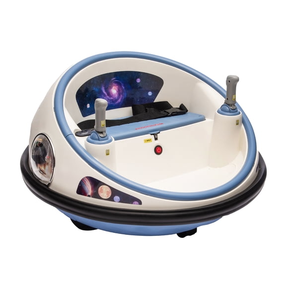 PIONEERWORKS Auto Tamponneuse Électrique 12 V pour Enfants avec Télécommande Parentale, Rotation à 360° et Musique, 2 Modes de Vitesse, Ceinture de Sécurité - Jouet à Chevaucher pour Tout-Petits de 2 à 3 Ans
