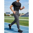 thumbnail image 2 of Men's Joggers Pants Athletic Workout Track Running Gym Lightweight Quick Dry Tapered Jogger Zipper Pockets M, 2 of 5