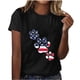 thumbnail image 5 of Camisetas de Manga Corta para las Mujeres, Blusa de Manga Corta de la Moda Del Día de la Independencia Hecha de Poliéster Cómodo para la Primavera Verano, Blusas de Manga Corta para las Mujeres, 5 of 7
