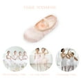 thumbnail image 7 of Stelle Girls Ballet Dance Shoes Satin Slippers Gymnastics Flats Split Sole with Ribbon for Gymnastics,Ballet Pink,7MT, 7 of 7