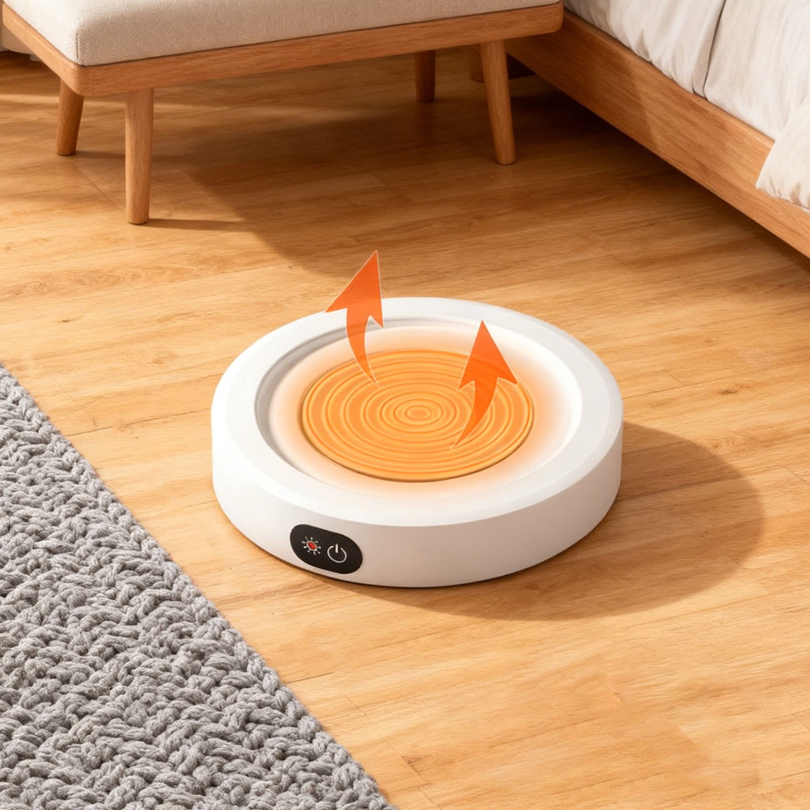 Thermostatic Heated Pet Bowl, Ceramic Anti-Freeze Water Dish for Dogs Cats Outdoor Winter Use, Automatic Warming with Anti- Base