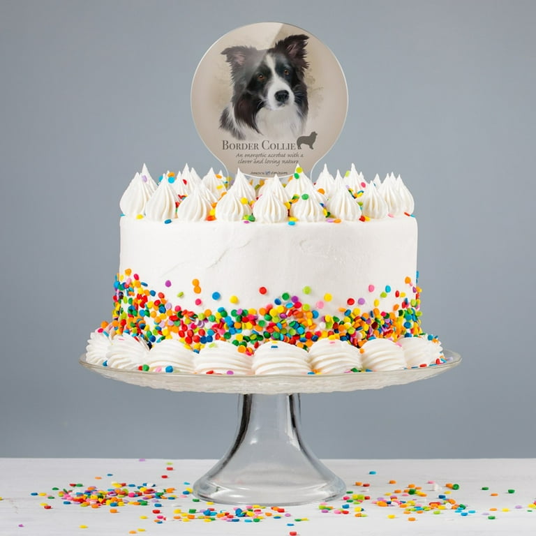 Collie dog clearance cake topper