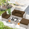 thumbnail image 6 of Kimunuk 9 Pcs Outdoor Patio Replacement Cushions,Waterproof Cushions for 4-Seat Outdoor Sectional Sofa Couch,Chocolate, 6 of 6
