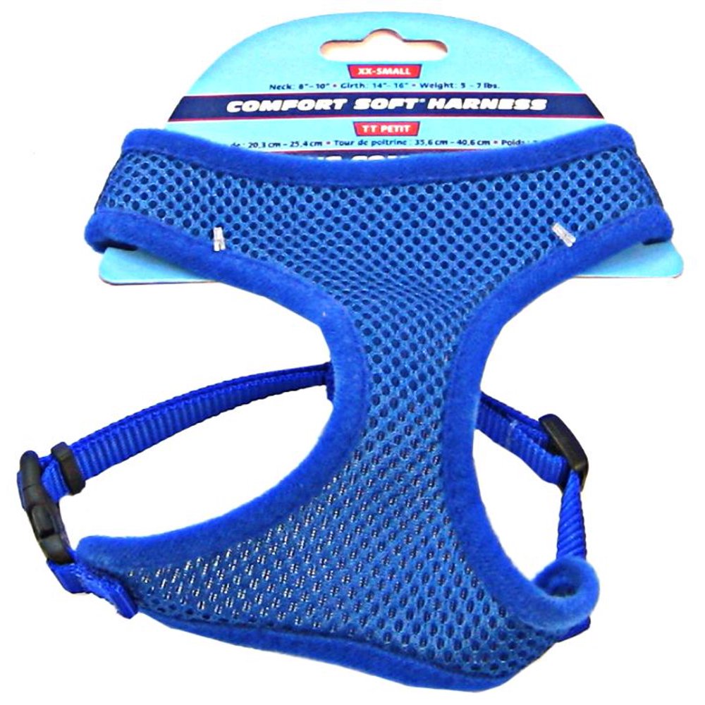 Coastal Pet Comfort Soft Adjustable Harness Blue XXSmall 3/8 Width
