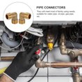 thumbnail image 2 of MasteelfCA 1 Set 2Pcs Thickened 90 Degree Water Pipe Connectors Fittings (Golden), 2 of 7
