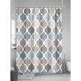 thumbnail image 5 of Shower Curtain Retro Moroccan Design Shower Curtains for Bathroom, Waterproof Polyester Shower Curtain Set with Hooks, Standard Size 66" x 72" Geometric Pattern, 5 of 6