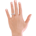 thumbnail image 5 of Savlano 18K White Gold Plated Cubic Zirconia Round Cut Eternity Ring Band for Women & Girls, 5 of 6