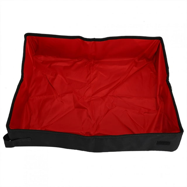 Semi-closed Folding Litter Box, Semi-closed Pet Litter Box, Folding For Samll Dogs Red L